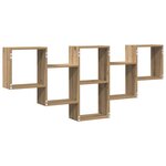 vidaXL Étagère murale chêne artisanal 159x18x66 cm bois d'ingénierie