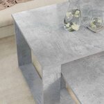 vidaXL Ensemble de tables basses 2 Pièces Gris béton Bois d'ingénierie