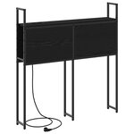 vidaXL Tête de lit de rangement Chêne noir 100 cm Bois d'ingénierie