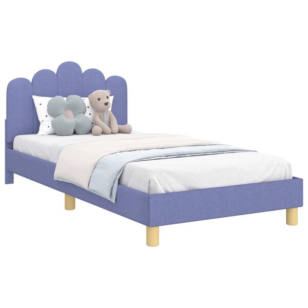 vidaXL Cadre de lit pour enfants avec tête de lit Bleu denim