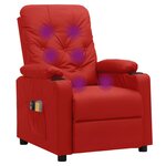 vidaXL Fauteuil inclinable électrique Rouge bordeaux Similicuir