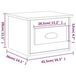 vidaXL Tables de chevet murales 2 Pièces Chêne marron 41 5x36x28 cm