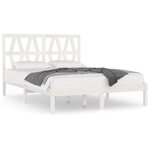 vidaXL Cadre de lit sans matelas blanc bois massif 120x200 cm