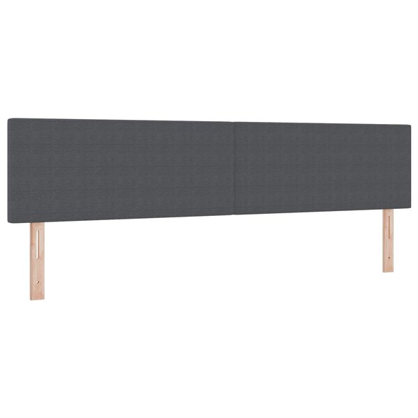 vidaXL Tête de lit LED avec tête de lit Gris foncé 200 cm Polyester