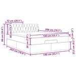 vidaXL Cadre de lit ottoman avec matelas vert foncé 140x200 cm velours