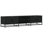 vidaXL Meuble TV noir 180x35x41 cm bois d'ingénierie
