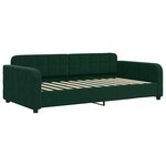 vidaXL Lit de repos sans matelas vert foncé 100x200 cm velours