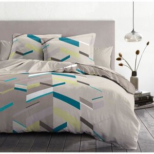 Parure de couette 240 x 260 cm : Housse de couette + 2 taies d'oreiller