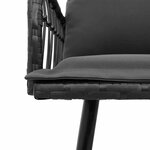 vidaXL Canapé avec coussin Gris 61.5 x 123 x 82cm Métal