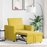 vidaXL Canapé-lit escamotable simple Jaune 90 x 165 x 87 cm Velours