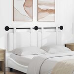 vidaXL Tête de lit suspendue Blanc Tissu