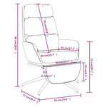 vidaXL Chaise de relaxation avec repose-pied Jaune moutarde Tissu