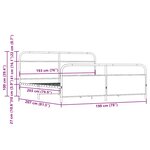 vidaXL Cadre de lit en métal sans matelas chêne fumé 193x203 cm