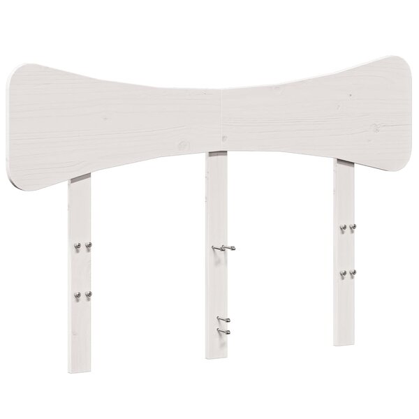 vidaXL Tête de lit blanc 135 cm bois massif de pin