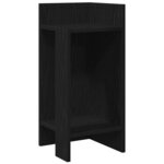 vidaXL Tables d'appoint 2 Pièces avec étagère noir 25 5x27x60 cm