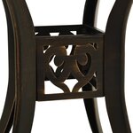 vidaXL Table de jardin Bronze 78x78x72 cm Aluminium coulé