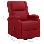 vidaXL Fauteuil Rouge bordeaux Tissu