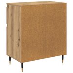vidaXL Buffet Chêne artisanal 60 x 35 x 70 cm Bois d'ingénierie et fer