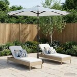 vidaXL Parasol de jardin avec lampes LED 270 x 270 cm Polyester