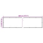 vidaXL Écran de balcon en tissu Oxford 75x400 cm Beige