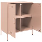 vidaXL Buffet rose 68x39x79 cm acier