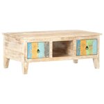 vidaXL Table basse 100x55x40 cm Bois d'acacia brut