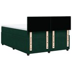 vidaXL Sommier à lattes de lit et matelas Vert foncé 140x190cm Velours