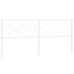 vidaXL Tête de lit de remplacement métal blanc 193 cm