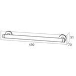 Tiger barre d'appui boston 45 cm chrome