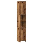 vidaXL Armoire salle de bain vieux bois 30x30x183 5 cm bois ingénierie