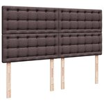 VidaXL Cadre de lit ottoman avec matelas marron foncé 200x200 cm tissu