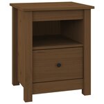 vidaXL Tables de chevet 2Pièces Marron miel 40x35x49cm Bois de pin massif