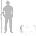 vidaXL Tabouret avec pieds en bois Gris clair Tissu