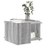 vidaXL Table basse Sonoma gris 50 5 x 50 x 33 cm Bois d'ingénierie