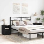 vidaXL Cabinet de chevet avec tiroir 2 Pièces Chêne noir 40 x 40 x 50 cm