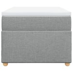 vidaXL Sommier à lattes de lit avec matelas gris clair 80x200 cm tissu