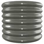 vidaXL Lit surélevé de jardin Acier enduit de poudre 332x40x36 cm gris