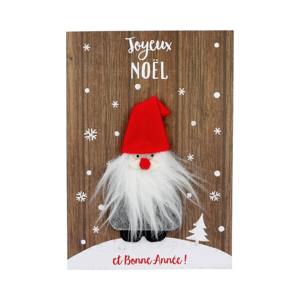 Carte de voeux - fêtes de fin d'année - joyeux noël et bonne année - père noël