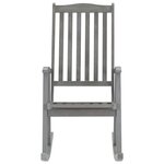 Vidaxl chaise à bascule avec coussins gris bois d'acacia massif