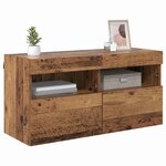 vidaXL Meuble TV mural Bois Ancien 80 x 30 x 40 cm Bois d'ingénierie