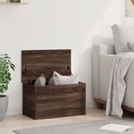 vidaXL Boîte de rangement chêne marron 60x35x35 cm bois d'ingénierie