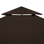 vidaXL Toile supérieure double de belvédère 310 g/m² 4x3 m Marron