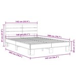 vidaXL Cadre de lit sans matelas noir 140x200 cm