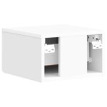 vidaXL Cabinet de chevet mural 2 Pièces Blanc brillant 33 x 34 5 x 20 cm