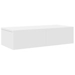 vidaXL Étagère murale et tiroirs blanc 60x26 5x15 cm bois d'ingénierie