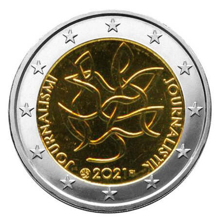 Monnaie 2 euro commémorative finlande 2021 - journalisme