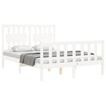 vidaXL Cadre de lit sans matelas blanc bois de pin massif