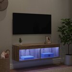 vidaXL Meuble TV mural Panama Chêne artisanal 100 x 30 x 30 cm