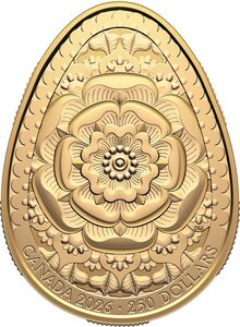 Monnaie PYSANKA Shaped Or 250$ Canada 2026