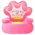 vidaXL Chaise en peluche pour enfants Princesse Rose